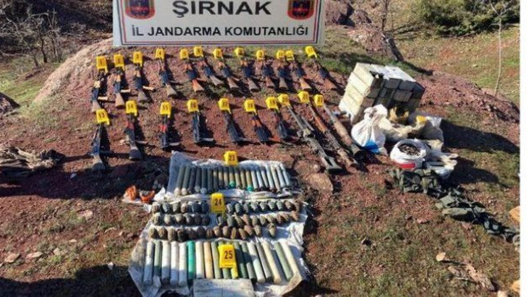 Şırnak'ta PKK'nın gömülü silahları bulundu