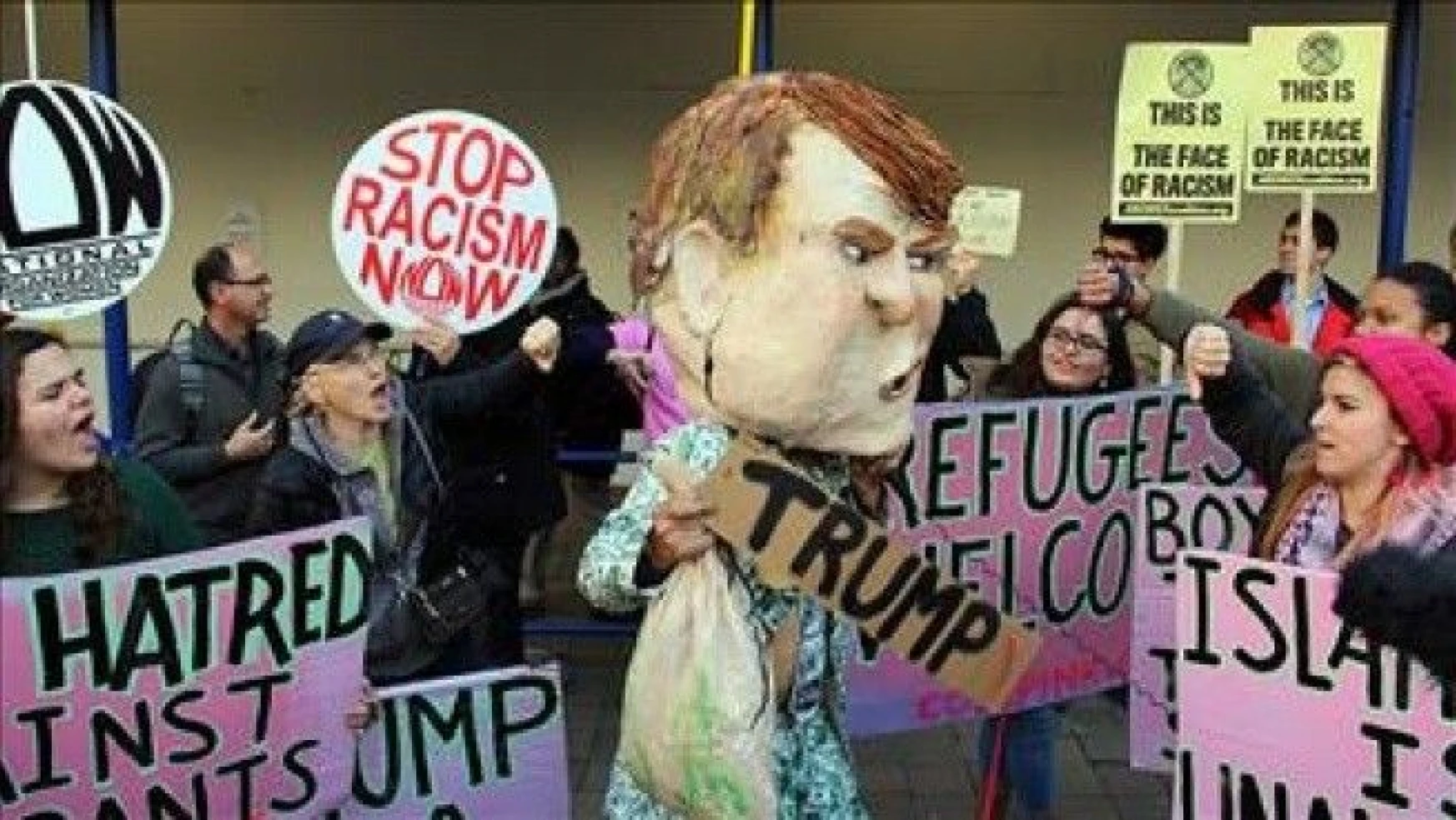 Trump Washington'da protesto edildi