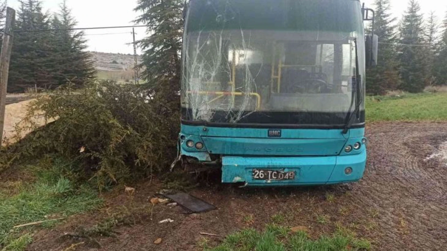 Yağmurda kontrolden çıkan halk otobüsü ağaçlara çarptı: 3'ü çocuk 4 yaralı
