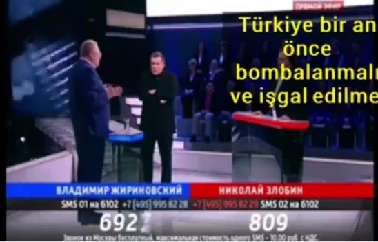 Rusya TV kanalından Türkiye'ye savaş anketi!