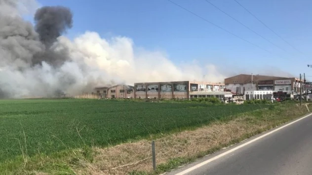 Kırklareli'nde mobilya fabrikasında yangın