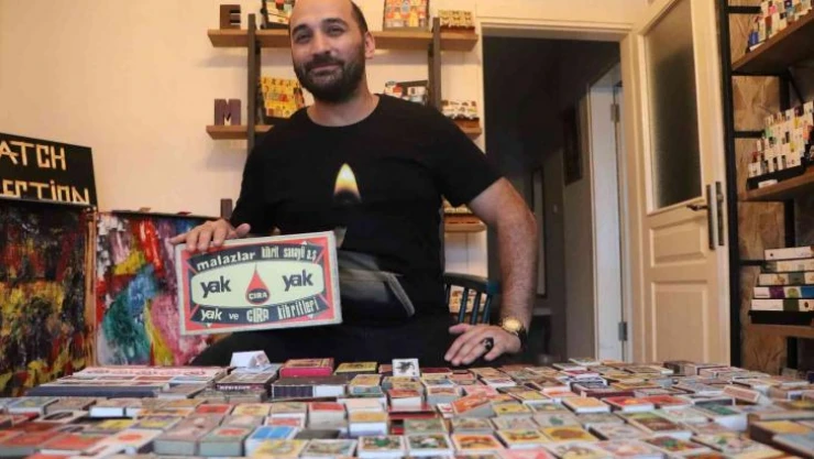 3 bin farklı çeşitten oluşan kibrit koleksiyonu