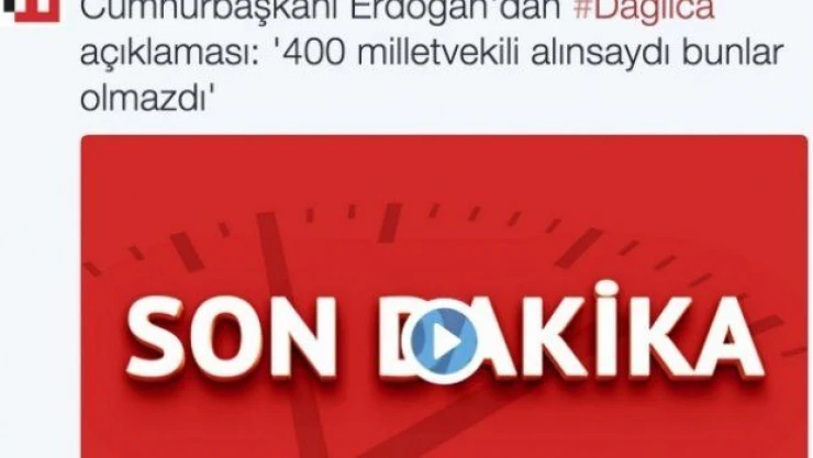 &quot400 Milletvekili alınabilseydi böyle olmazdı"