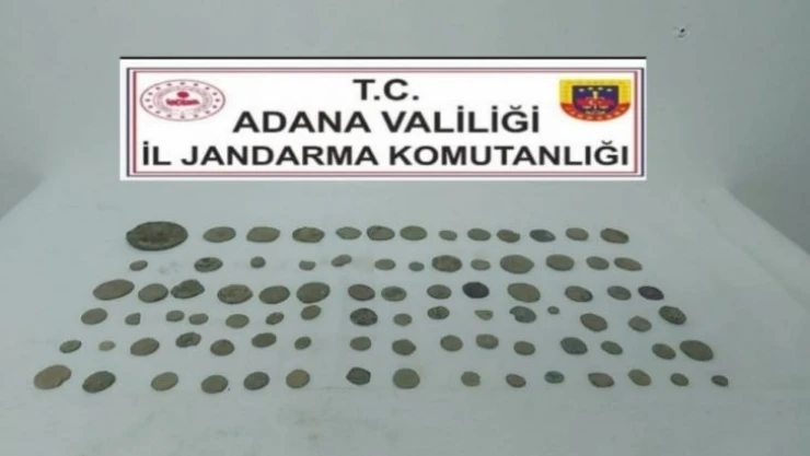 Adana'da 86 bronz sikke ele geçirildi