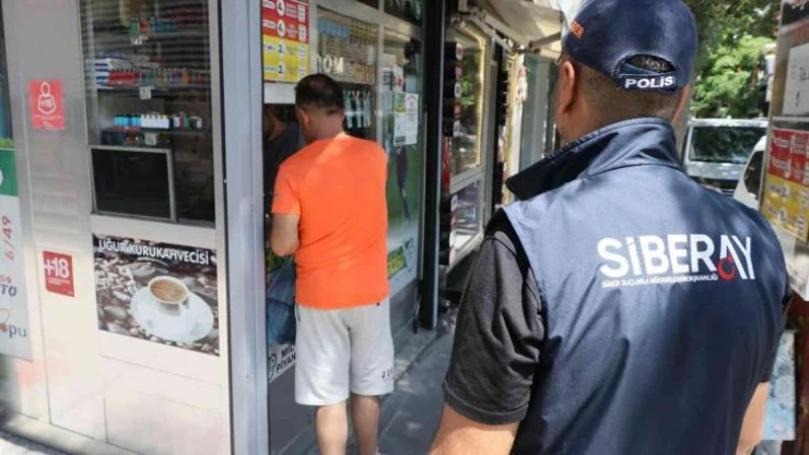 Aksaray'da yasa dışı bahse 'Kırmızı kart' denetimi