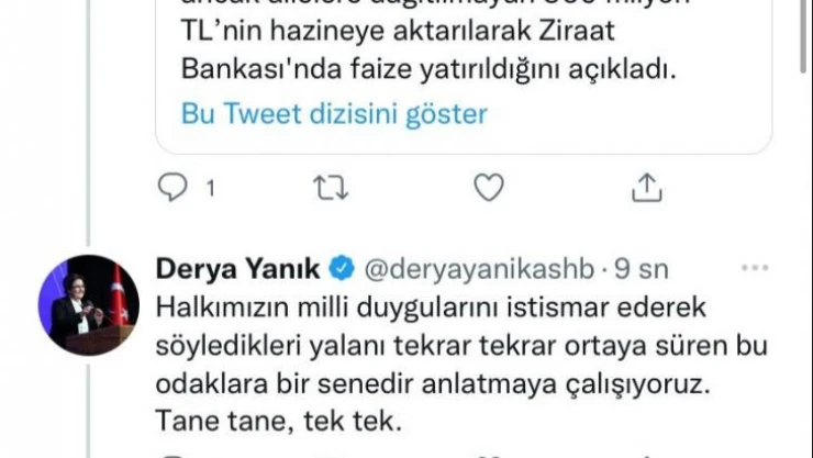 Bakan Yanık'tan algı haberlerine tepki