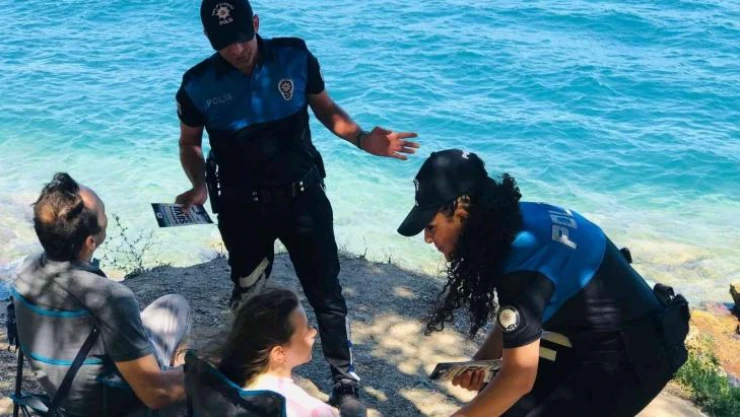 Beykoz sahilde polisten boğulmalara karşı uyarı