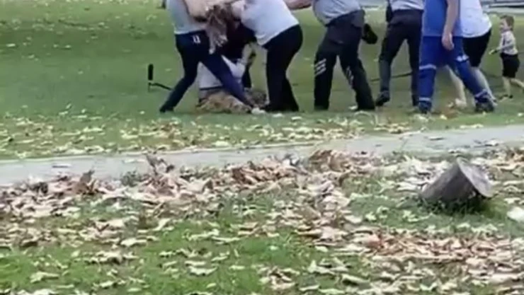 Bursa'da kadınların acımasızca kavgası kameralarda