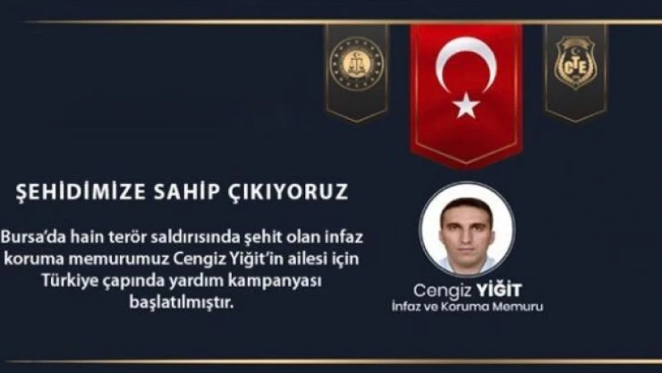 Bursa'daki terör saldırısında şehit olan Cengiz Yiğit'in ailesi için yardım kampanyası başlatıldı