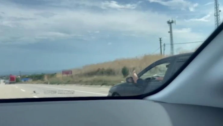 Çanakkale de tehlikeli yolculuk kamerada