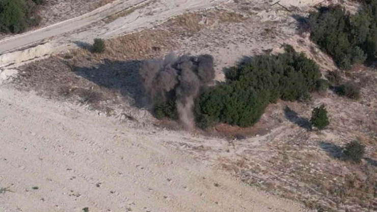 Çiftçinin tarlasında bulduğu Kurtuluş Savaşı'ndan kalma top mermisi imha edildi