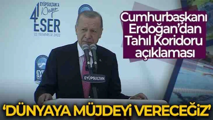 Cumhurbaşkanı Erdoğan'dan tahıl koridoru açıklaması