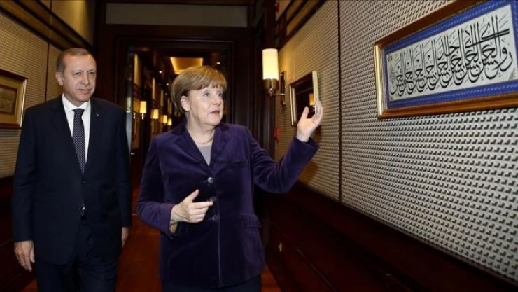 Cumhurbaşkanı Erdoğan, Merkel'i kabul etti