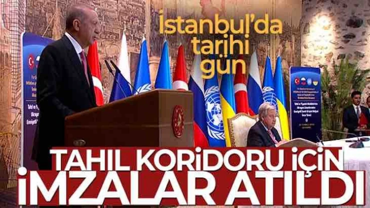 Dolmabahçe'de tarihi gün: Tahıl koridoru için imzalar İstanbul'da atıldı