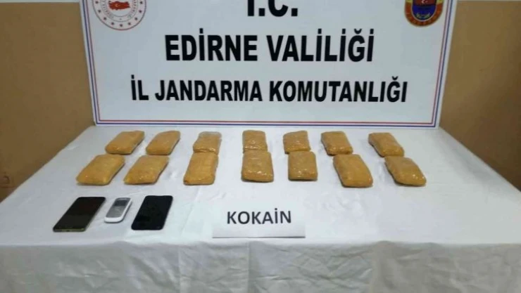 Edirne'de 7 kilo kokain ele geçirildi