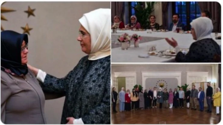Emine Erdoğan, evde yaşlı ve engelli birey bakımı yapan ailelerle iftarda buluştu