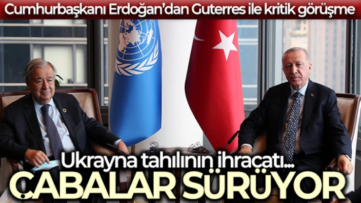 Erdoğan BM Genel Sekreteri ile küresel gıda krizinin çözümünü ele aldı