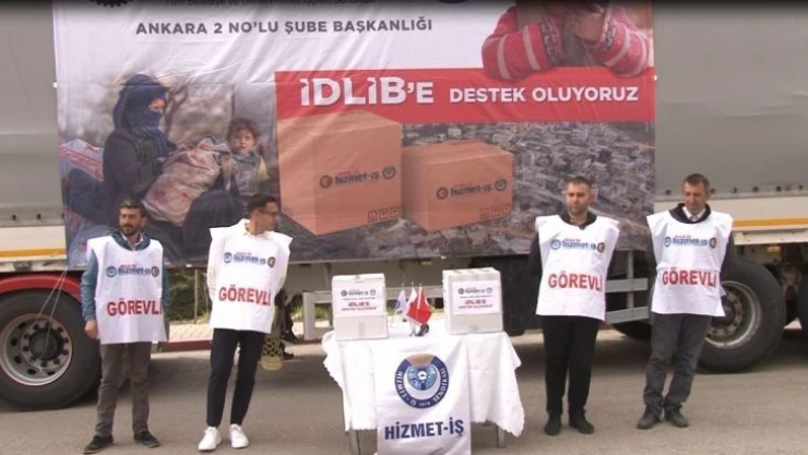 Hak-İş'in 'Yardım Tırı' İdlib'e doğru yola çıktı