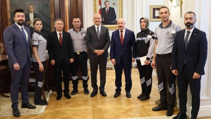 İçişleri Bakanı Soylu özel güvenlik görevlilerini kabul etti