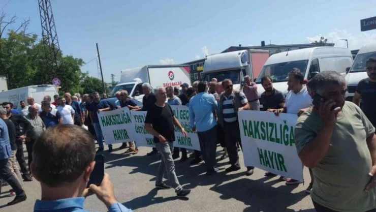 Kapıkule'de tır şoförlerinden eylem