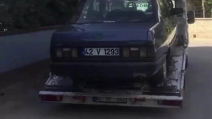 Konya'da drift yapan sürücü polisten kaçamadı