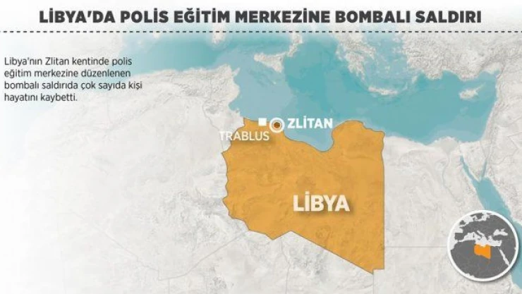 Libya'da polis eğitim merkezine bombalı saldırı: 50 ölü