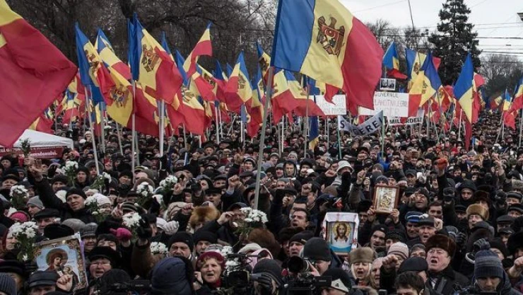 Moldova'da Rus yanlısı muhalefet eylem yaptı