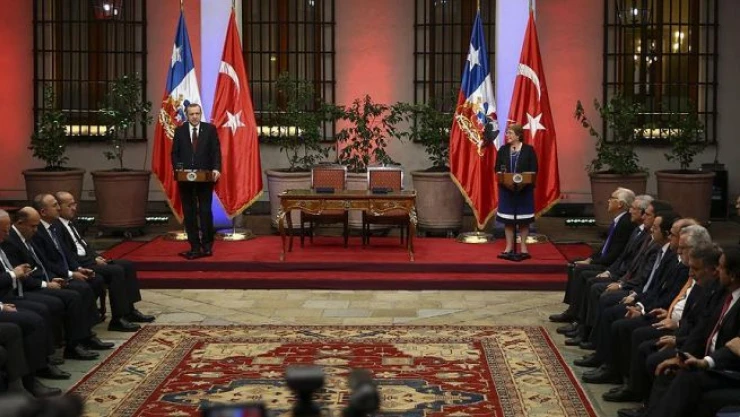 Erdoğan, Şili Devlet Başkanı ile basın toplantısı düzenledi