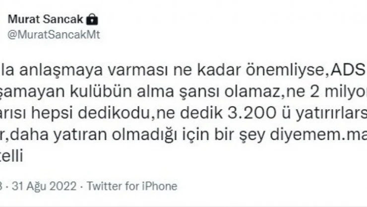 Murat Sancak'tan Balotelli açıklaması
