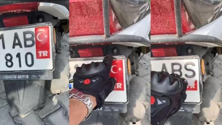Plakayı kapatan sürücüye bin 171 TL ceza kesildi