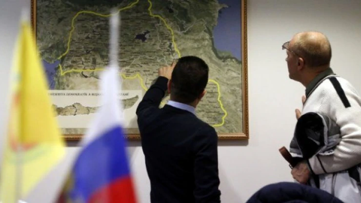 PYD'yi destekleyen Rusya'nın sözde Kürdistan haritası