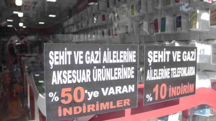 Telefon satıcısından şehit ve gazi ailelerine jest