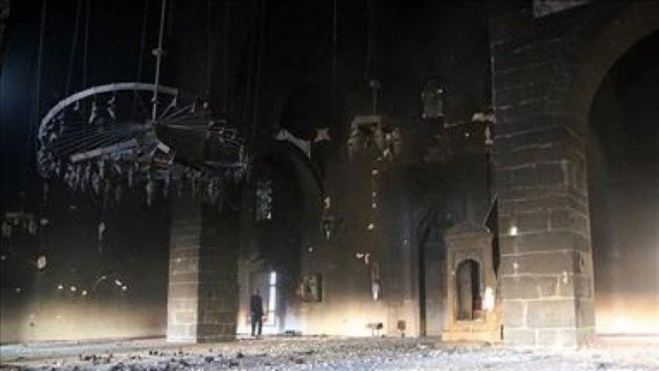 Terörün Fatihpaşa camiindeki tahribatı ortaya çıktı