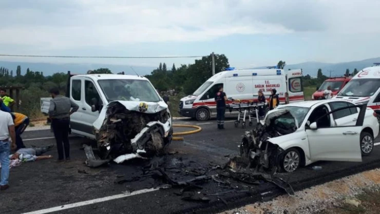 TOGG şantiye girişinde feci kaza