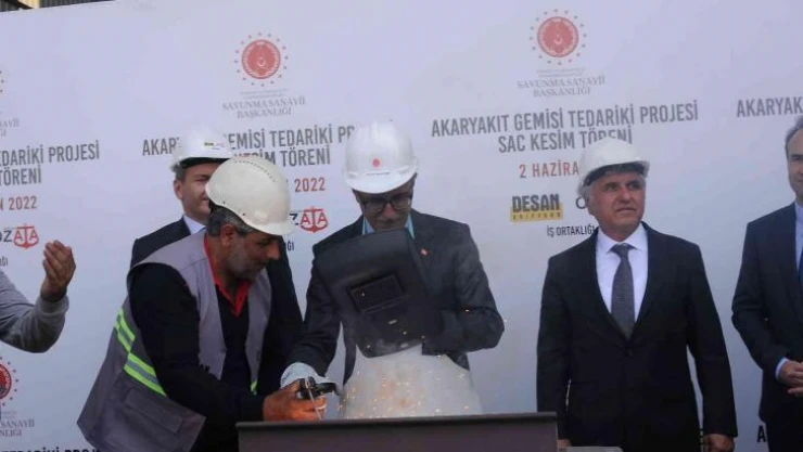 Yalova'da Akaryakıt Gemisi Tedariki Projesi sac kesim töreni