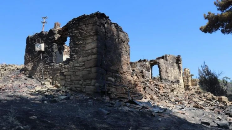 Yangın dehşetini yaşayan Gördes'ten iç yakan kareler